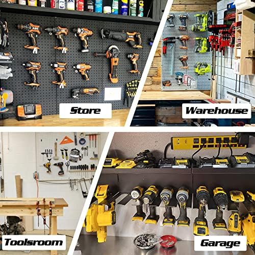 ULIBERMAGNET Magnetic Power Tool Organizer, Utility Storage Rack Shelf with Screwdriver Holder,Wall Mount Heavy Duty Cordless Drill Holder,Removable Tool Rack Suitable for Garage, Workshop - Image 5