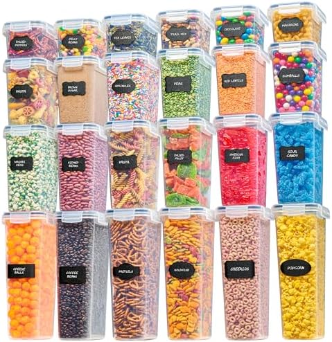Oizeir Airtight Food Storage Containers with Lids 24-Pack, Pantry Kitchen - Image 7