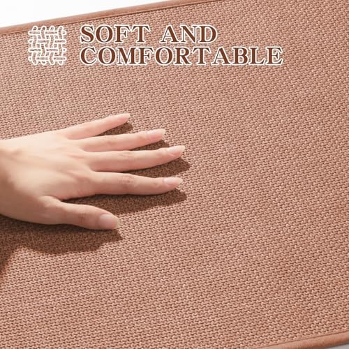 chakme Bathroom Rugs Mat 32x17, Ultra Thin Non Slip Bath Mat Quick Dry Absorbent Bath Mat for Bathroom Floor, (Dark Pink, 32"x17") - Image 4