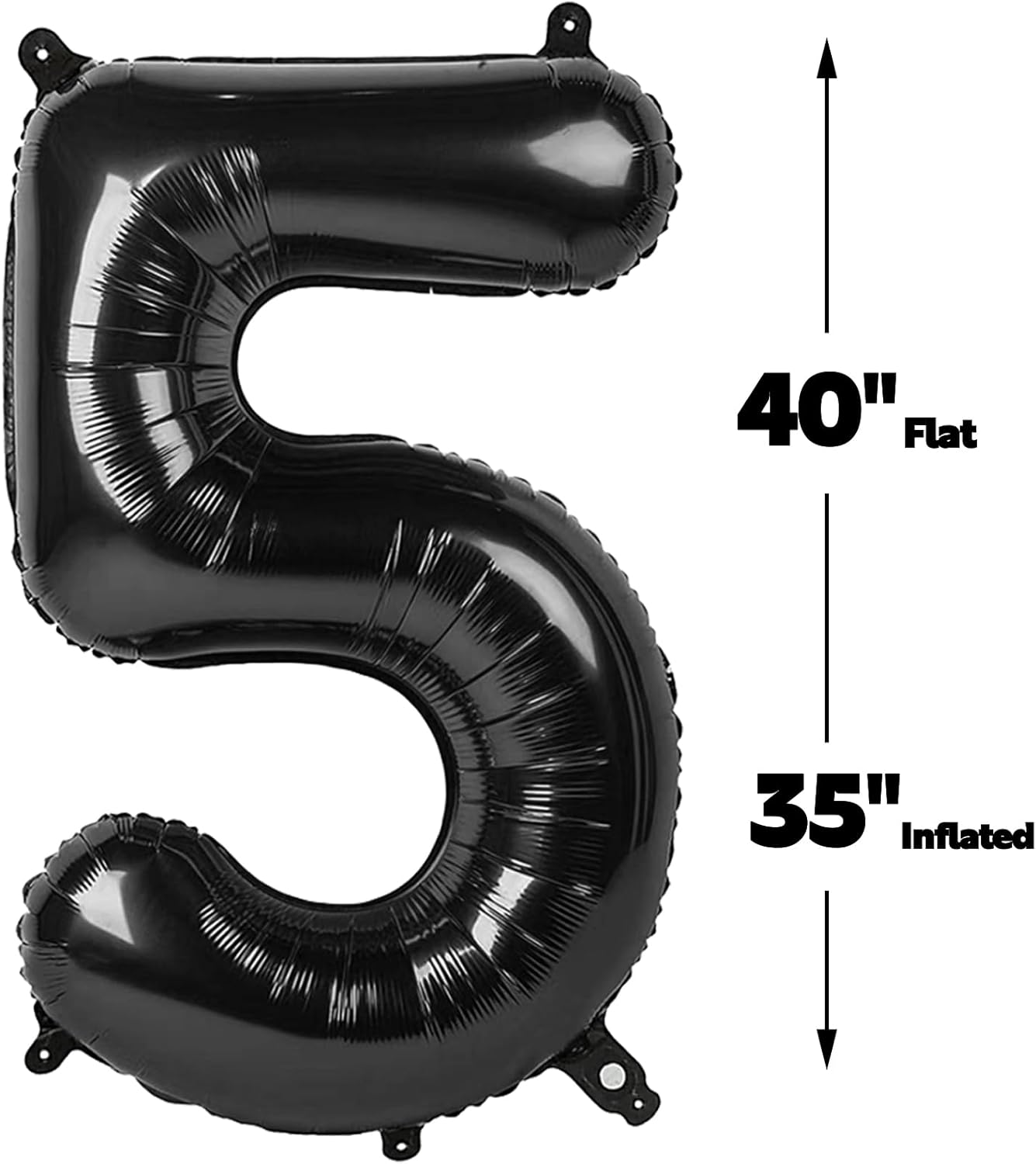 Black Number 15 Balloon, 40 Inch, Birthday Party Decorations, Anniversary & Graduation Supplies