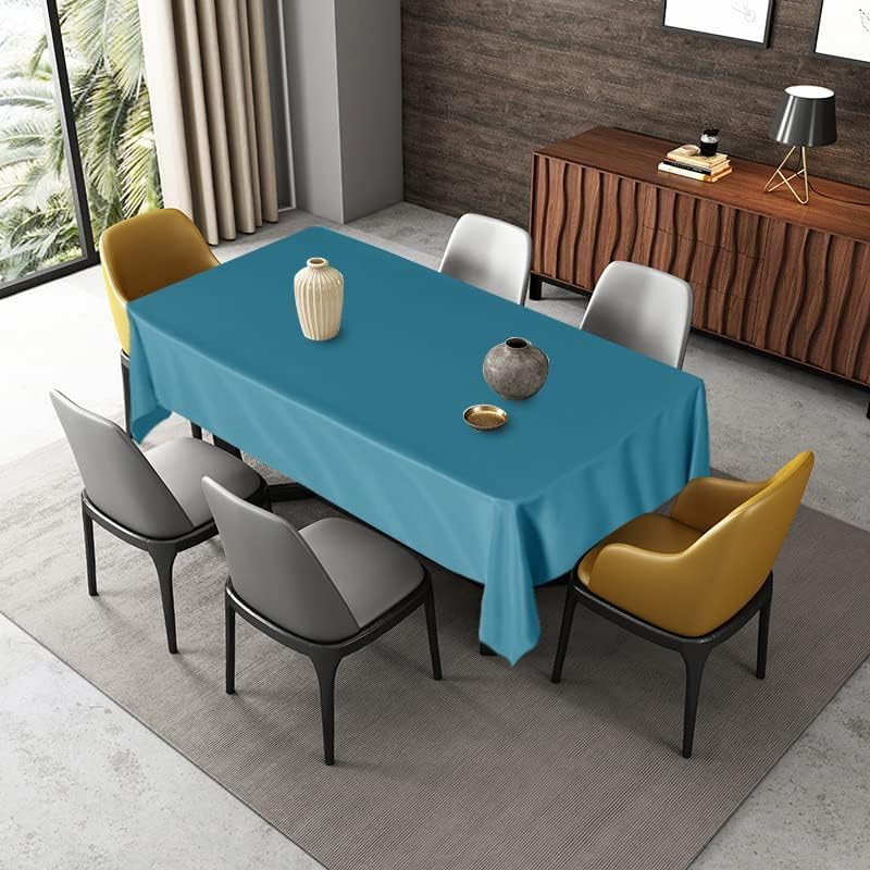Fitable Rectangle Tablecloth Stain and Wrinkle Resistant Washable Polyester Table Cloth for Buffet Parties and Camping (54x78 inch, Teal)