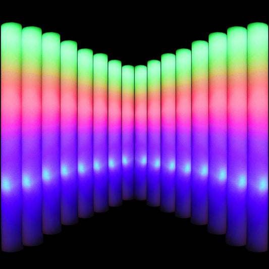 LifBetter Light Up Glow Sticks Bulk, LED Foam Sticks in The Dark with 3 Modes Flashing Led Foam Multicolor Batons Light up Party Favors for Birthdays, Weddings, Concerts, Festivals (156pcs)