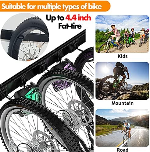 TORACK Bike Storage Rack, 6 Bikes Bike Racks & 5 Helmets Hooks for Garage - Image 3