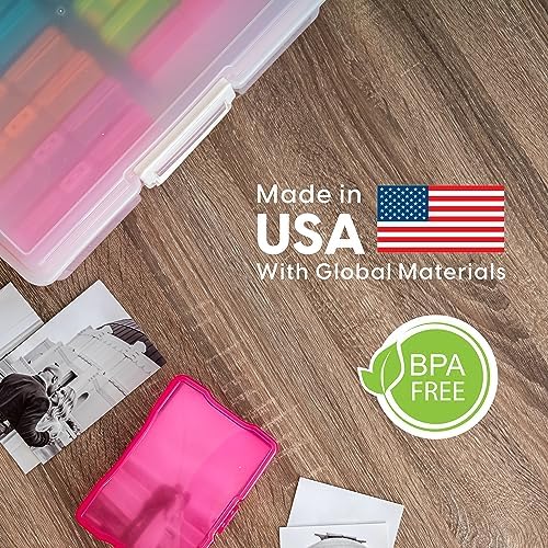 IRIS USA Photo Storage Box |Made in USA| 16 Cases - (2-Pack) - Pearl/Multi - Image 2