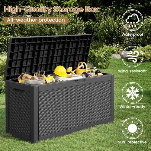 Outdoor Storage Box Waterproof, 80 Gallon Deck Box for Patio Storage - Image 5