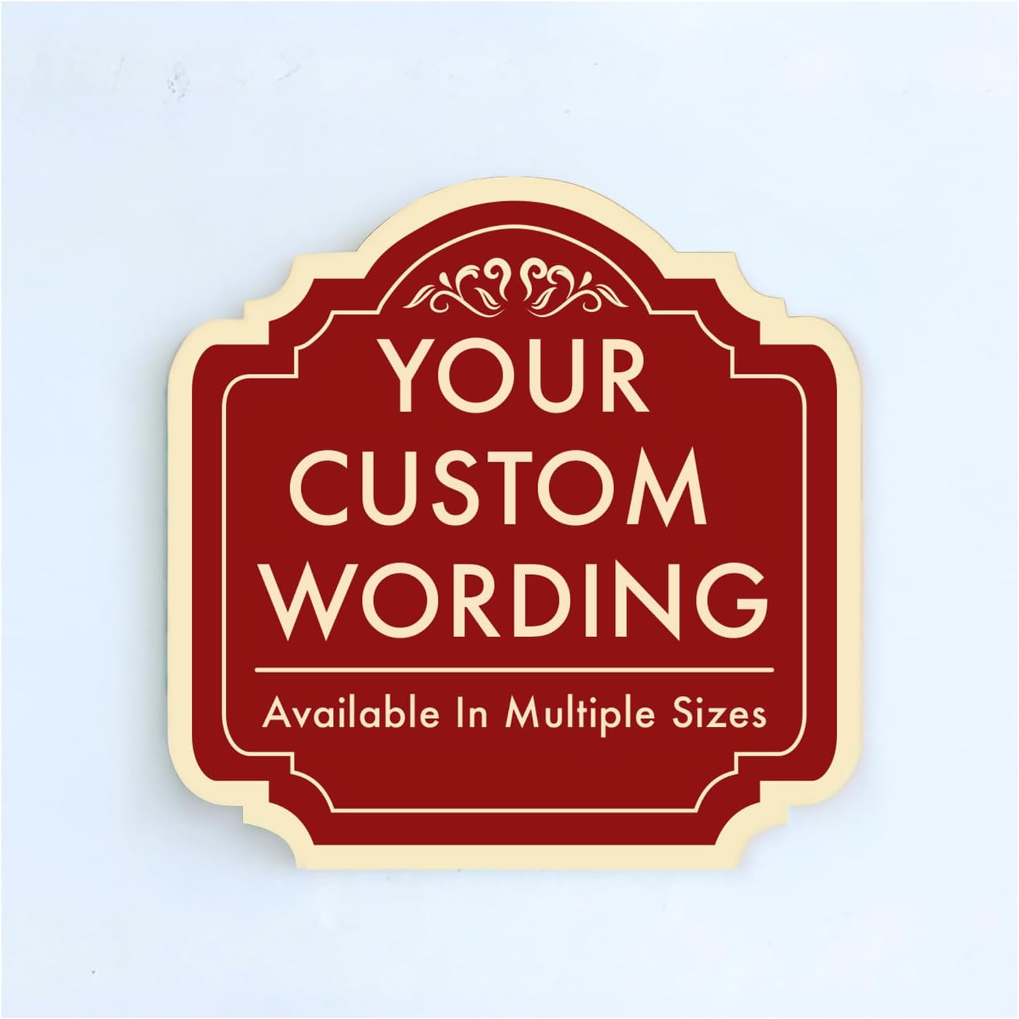 SPEEDYORDERS Custom Red Aluminum Sign, 24x24 Inches, Vintage Style, Weatherproof, Easy Installation, Made in USA