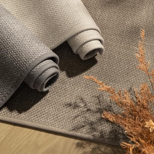 chakme Bathroom Rugs Mat 47x25, Ultra Thin Non Slip Bath Mat Large Quick Dry Absorbent Bath Mat for Bathroom Floor, (Light Beige, 47"x25") - Image 7