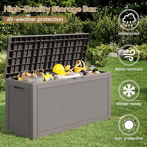Outdoor Storage Box Waterproof, 80 Gallon Deck Box for Patio Storage - Image 4