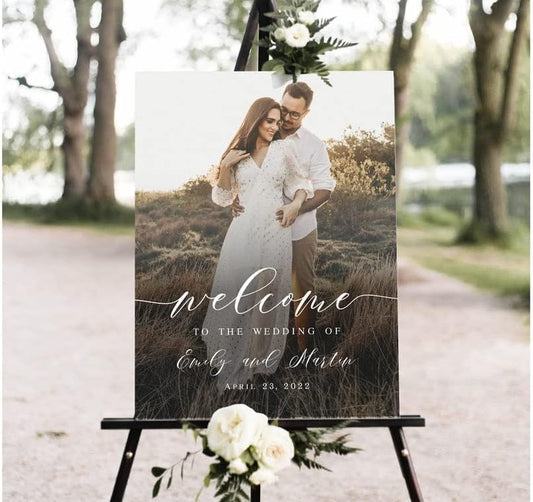 Welcome Sign for Wedding Reception - Fully Editable A1 Size Poster