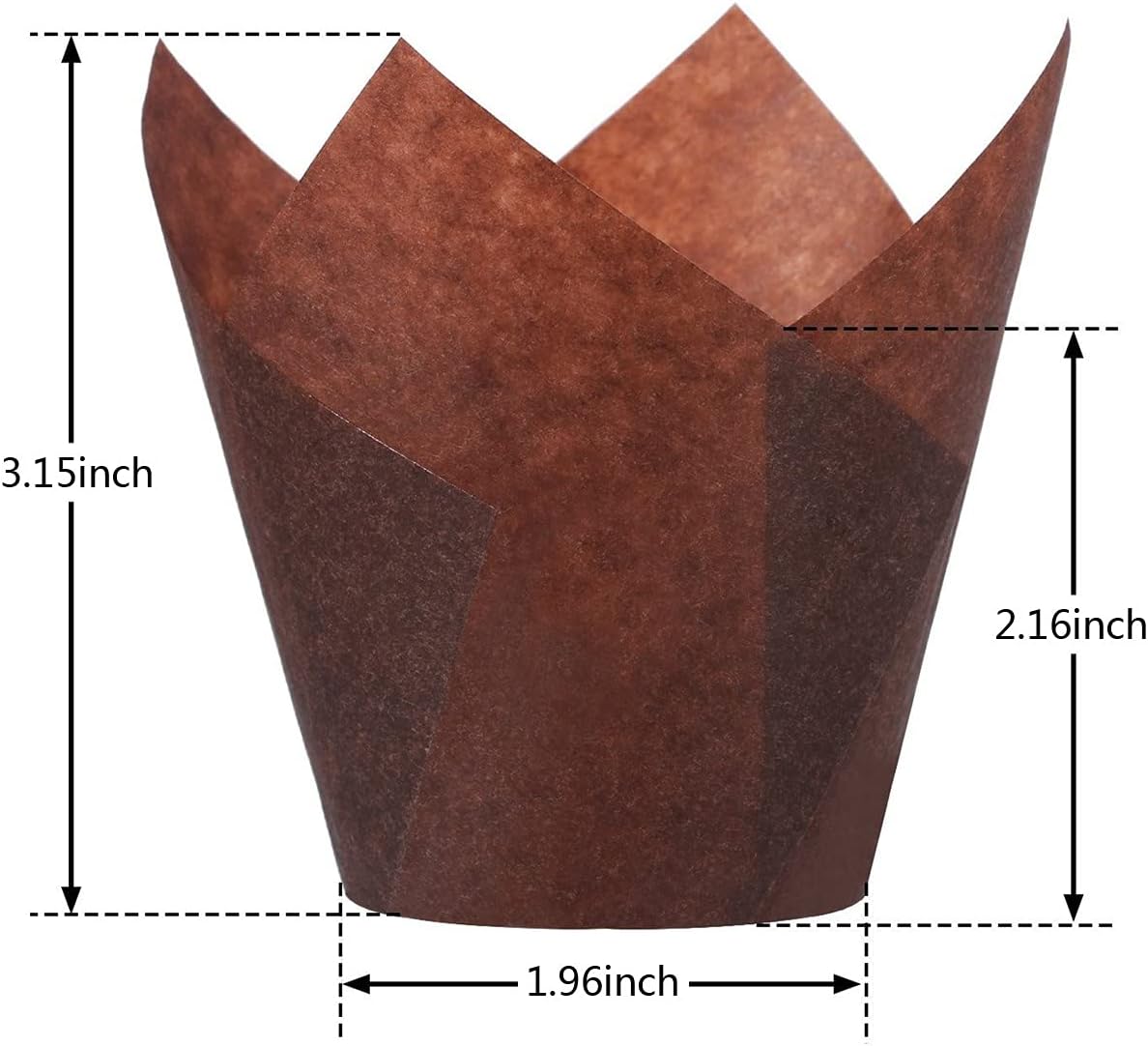 200pcs Tulip Cupcake Liners, Standard Greaseproof Paper Baking Cups Muffin Liners Holders Perfect for Bridal Showers, Baby Showers, Birthday Parties, Banquets, and Catering Events (Natural)