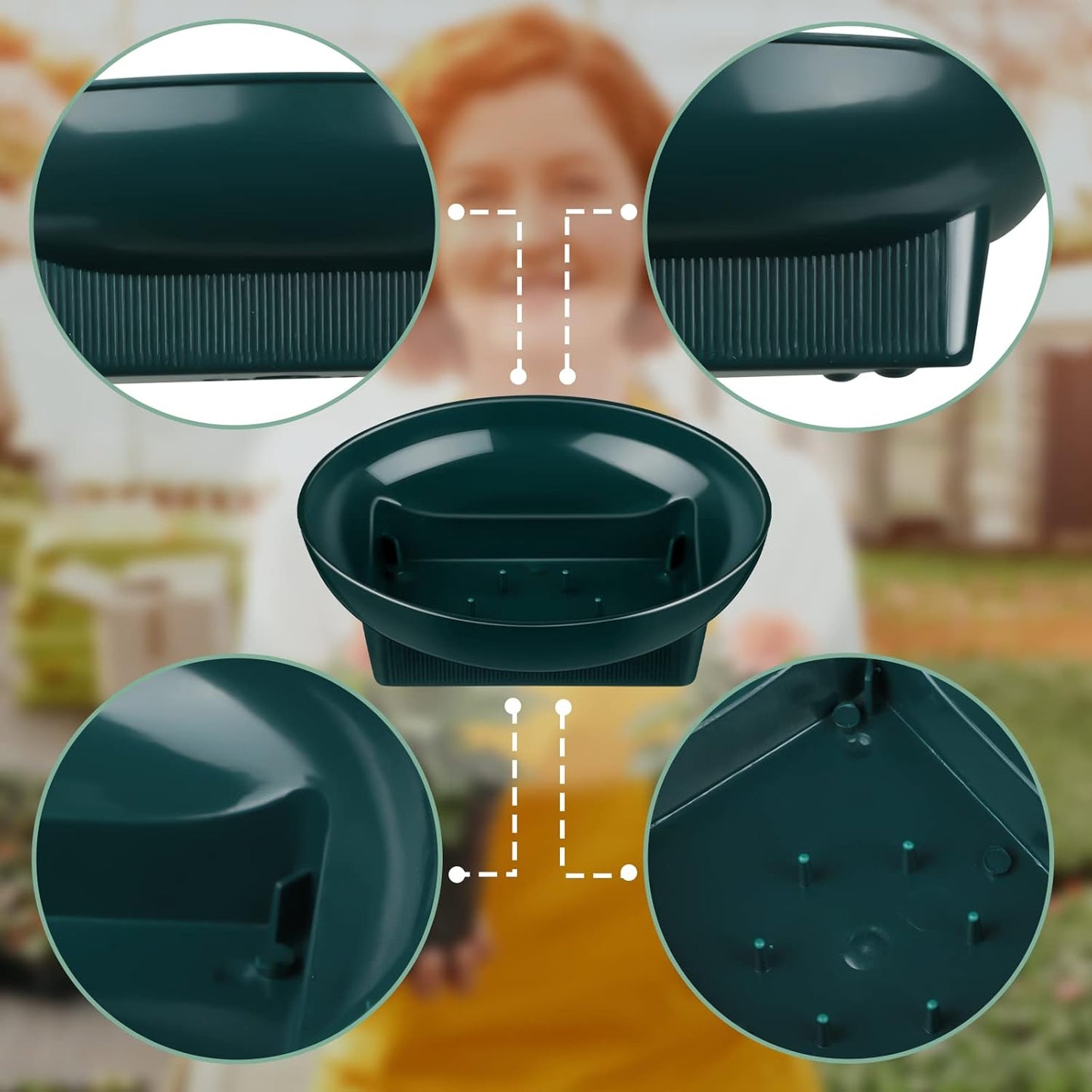 Karenhi 12 Pcs Floral Supplies Green Bowls for Flower Arrangements Large Size 6.3 Inch Floral Foam Bowls for Arrangements Holiday Wedding Fresh Flower Decoration Supplies (Foam Not Include)