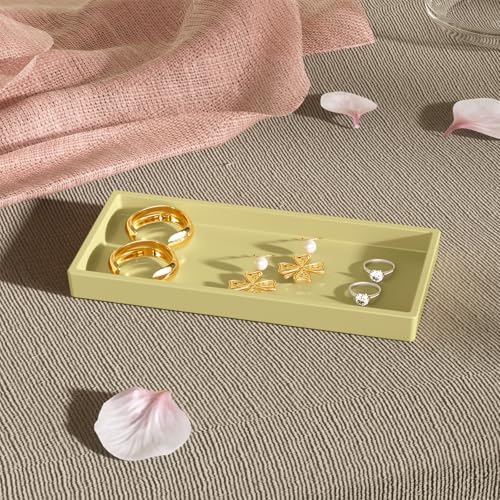 Vanity and Bathroom Tray, 6.3" ABS Countertop Organizer,Waterproof Vanity Tray for Toilet Tank,Perfume,Soap,Keys,Bathroom Accessories,Kitchen and Bath Trays,Non Slip Small Trays,Gold - Image 5