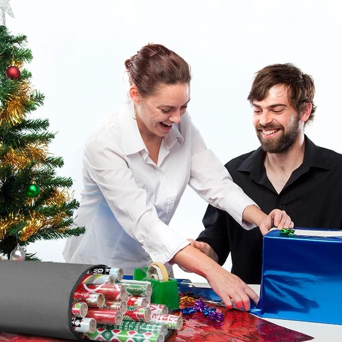 Wrapping Paper Storage Bag | Wrapping Paper Organizer Under Bed for Storing Multiple Rolls of Gift Wrap, 40” Length Container Constructed of Durable 600D Oxford Material (Gray) - Image 6