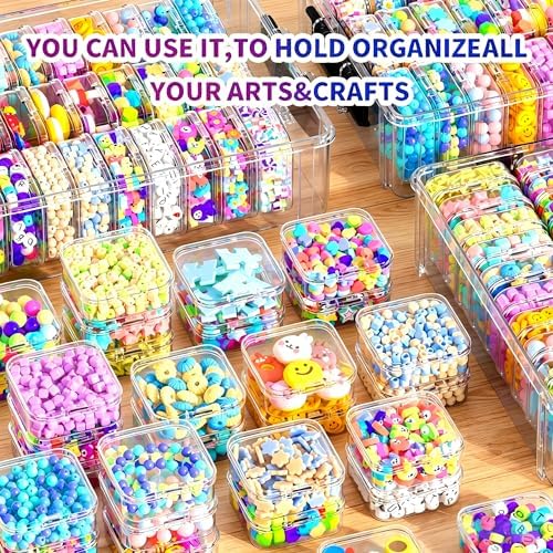 3-Tier Stackable Bead Organizer Box, 90 Small Containers and Lids - Image 5