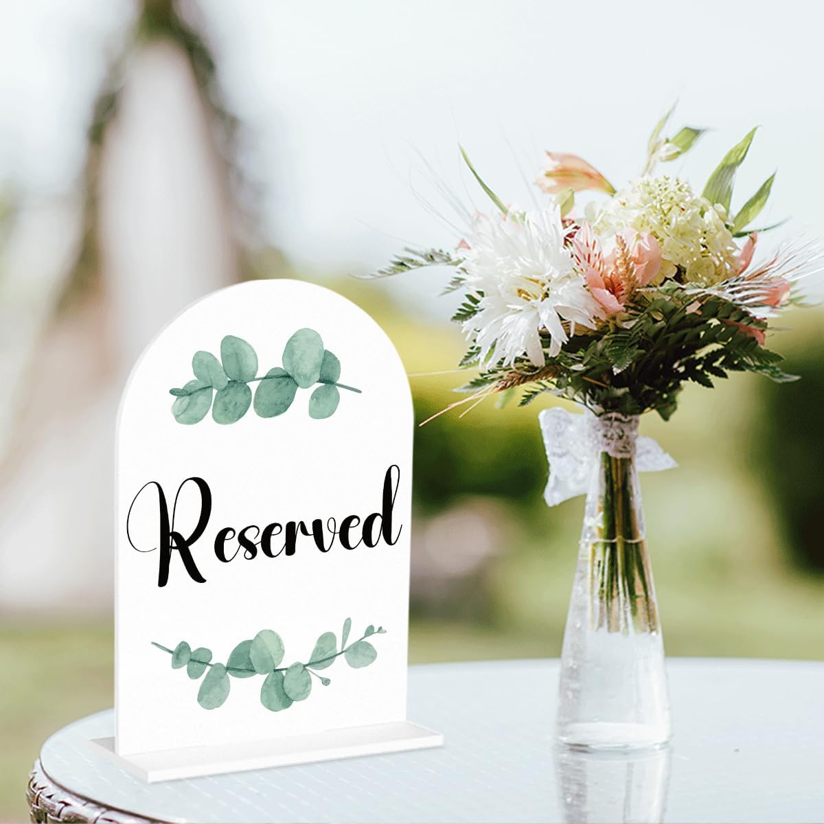 The Drinks are on Us Sign, Wedding Engagement Bridal Shower Party Decor for Reception Ceremony, Open Bar Signs, Weddings Table White Acrylic Sign