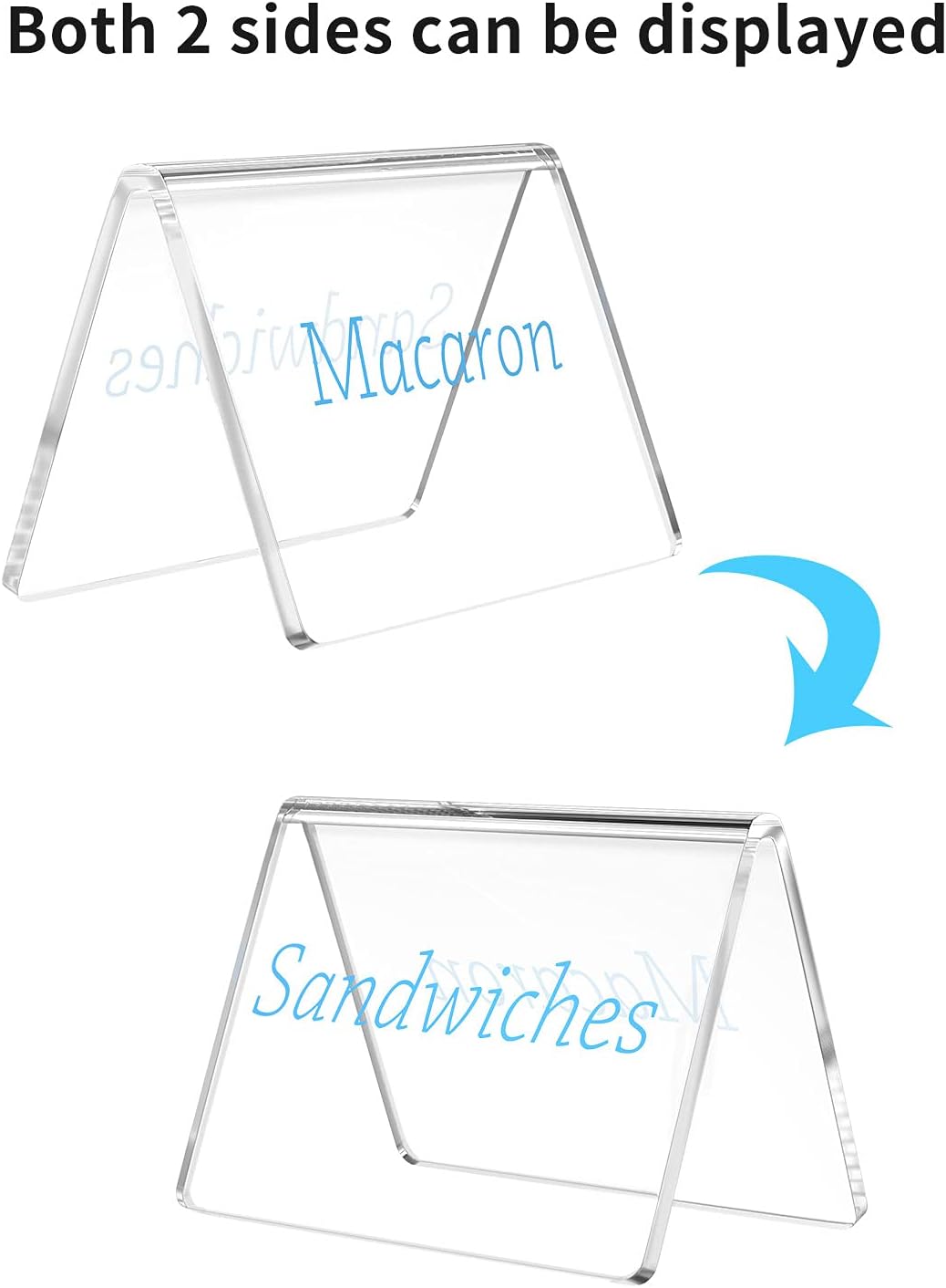 20 Pack AITEE Mini Chalkboard Signs - Acrylic Tabletop Signs for Food, Weddings, Parties & Messages