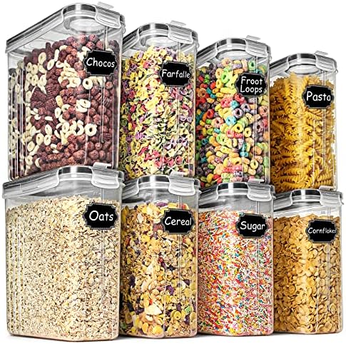 Wildone Cereal Containers Storage Set 2.5L, 8 Pack by Wildone