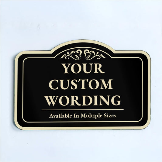 Custom Decorative Outdoor Metal Sign - Personalized Aluminum, Custom Driveway Sign, Waterproof, Black Charcoal 42x28 In