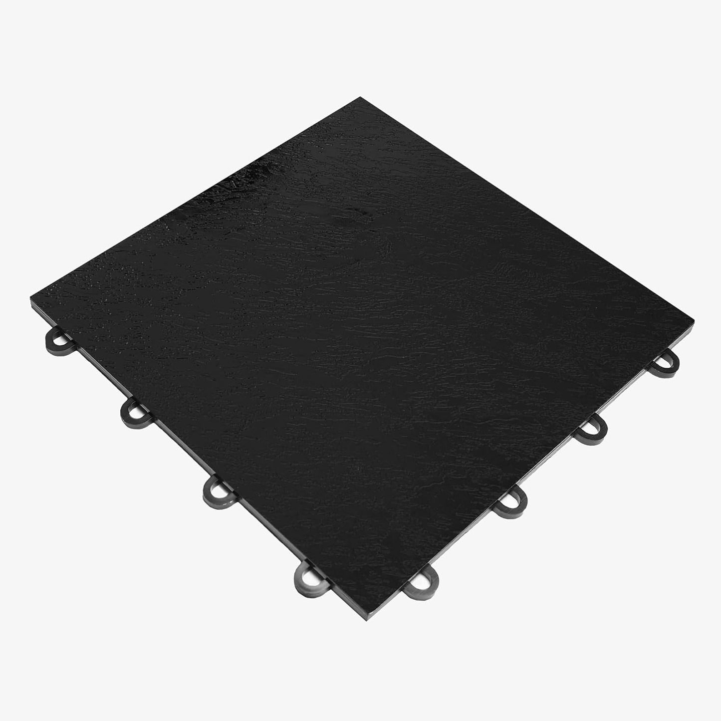 IncStores 3/8" Thick Snap Together Dance Flooring | 12"x12" Printed Vinyl Dance Floor for Practice & Performance | Black | 1 Tile Pack