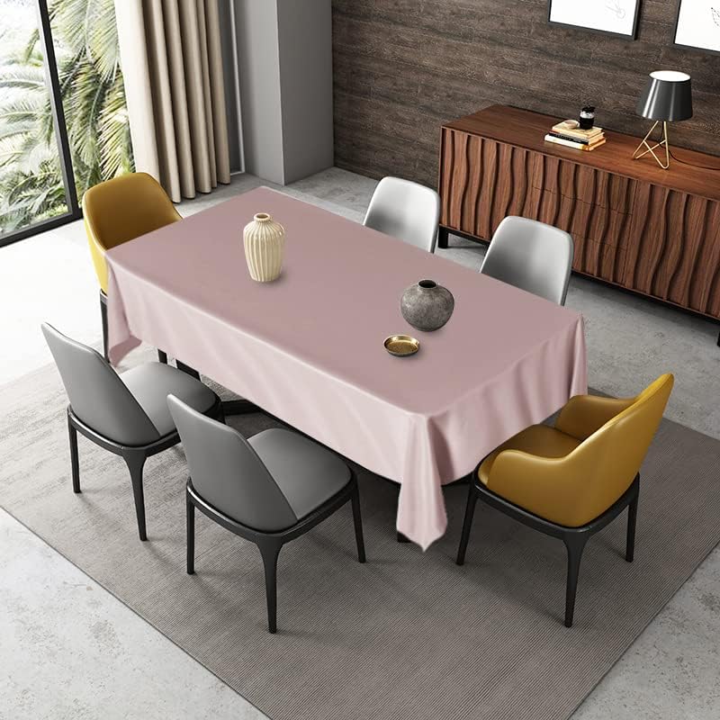 Fitable Rectangle Tablecloth Stain and Wrinkle Resistant Washable Polyester Table Cloth for Buffet Parties and Camping (54x120 inch, Blush)