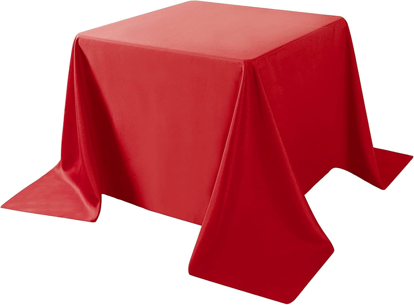 Cupuamon Square Tablecloth 90x90 inch Washable Polyester Fabric Table Cloth for Wedding Party Dining Banquet Decoration（90x90,Red）