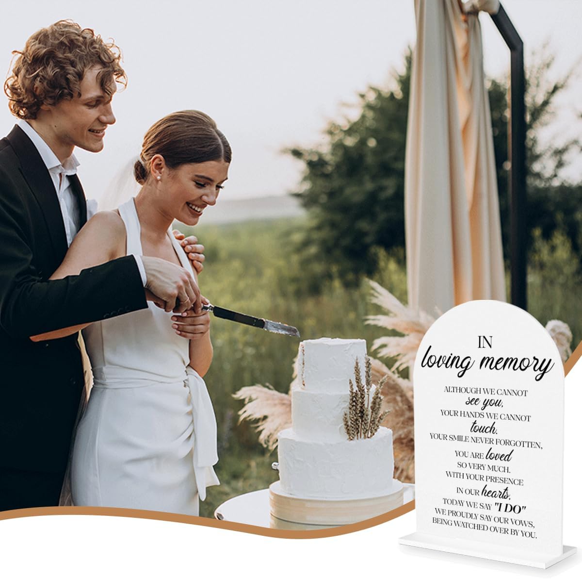 In Loving Memory Wedding Sign, In Memory Wedding Sign for Engagement Bridal Shower Decor fo Ceremony Reception Party, Weddings White Acrylic Sign