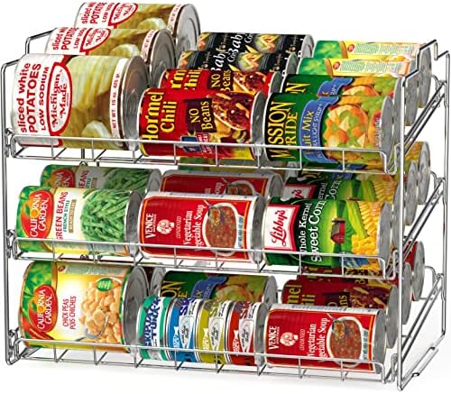 Deco Brothers Stackable Can Rack Organizer Holds Up to 36 Cans, Chrome by DecoBrothers