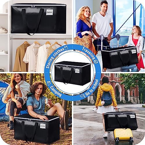 Heavy Duty Moving Bags, Extra Large Storage Bags, 125L, 4-Pack, Black - Image 7