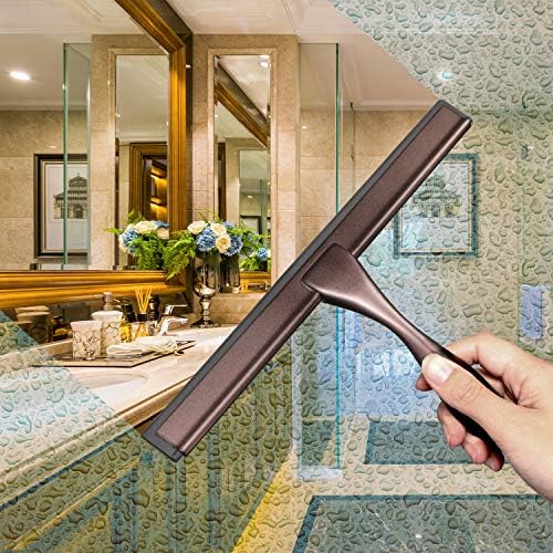 Hiware All-Purpose Shower Squeegee for Shower Doors, Bathroom, Window and Car Glass - Bronze, Stainless Steel, 14 Inches - Image 3