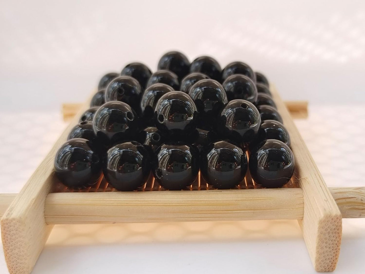 Stone Beads 8mm 100pcs Black Agate Beads Round Loose Gemstones Beads for Bracelet Necklace Jewelry Making (8mm, 60821 Black Agate)