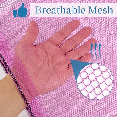 6 Pack Mesh Drawstring Bags with Lock, 14x17 for Gym, Beach, Laundry - Image 5