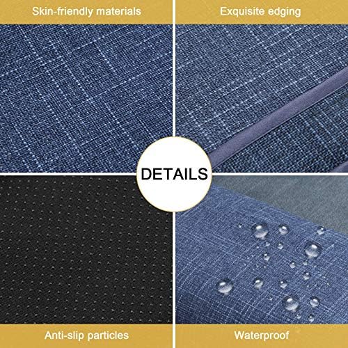 Sofa Armrest Organizer Non-Slip Remote Control Holders for Recliner Couch Chair Armchair Caddy with 5 Pockets for Table,Cell Phone,Ipad,Magazines,Books (Navyblue, 13 x 35 Inch) (Pack of 2) - Image 4