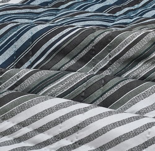 Brilliant Sunshine Multi Grey Stripes Couch Armrest Organizer, 35"×13" - Image 5