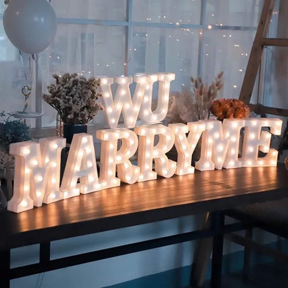MUMUXI Marquee Light Up Letters | Large Light Up Numbers | Battery Powered and Bright with Every Letter of The Alphabet | for Wedding, Birthday, Party, Celebration, Christmas or Home Decoration (G)