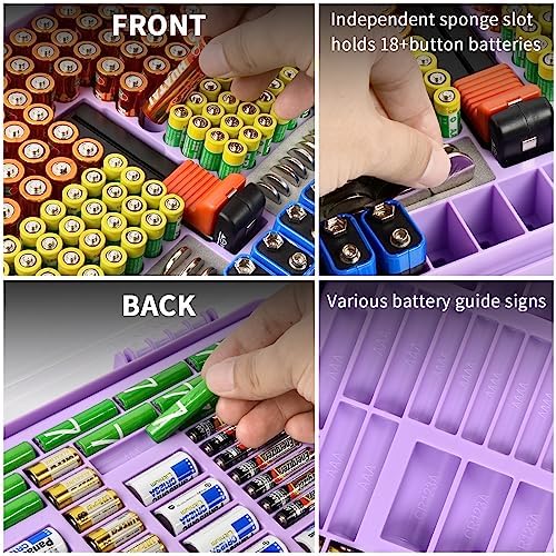 Battery Organizer Storage Case with Tester for 269 Batteries, Double Sides - Image 5