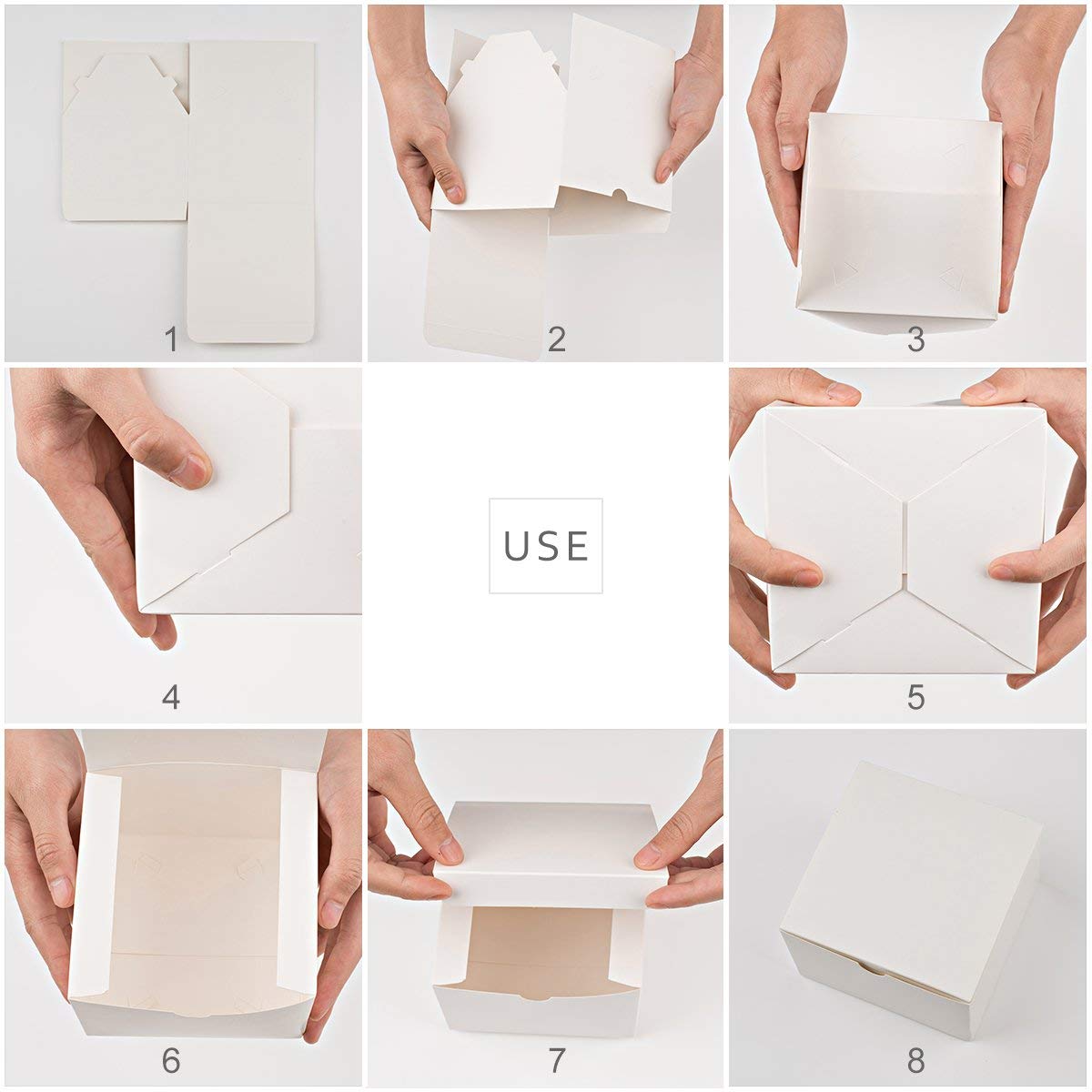 MESHA Gift Boxes 4x4x4'' 800 Pack White, Small Cardboard Gift Box with Lids Bridesmaid Proposal, Gift Boxes Bulk for Present, Bridal, Wedding, Party, Groomsmen, Cupcake Box