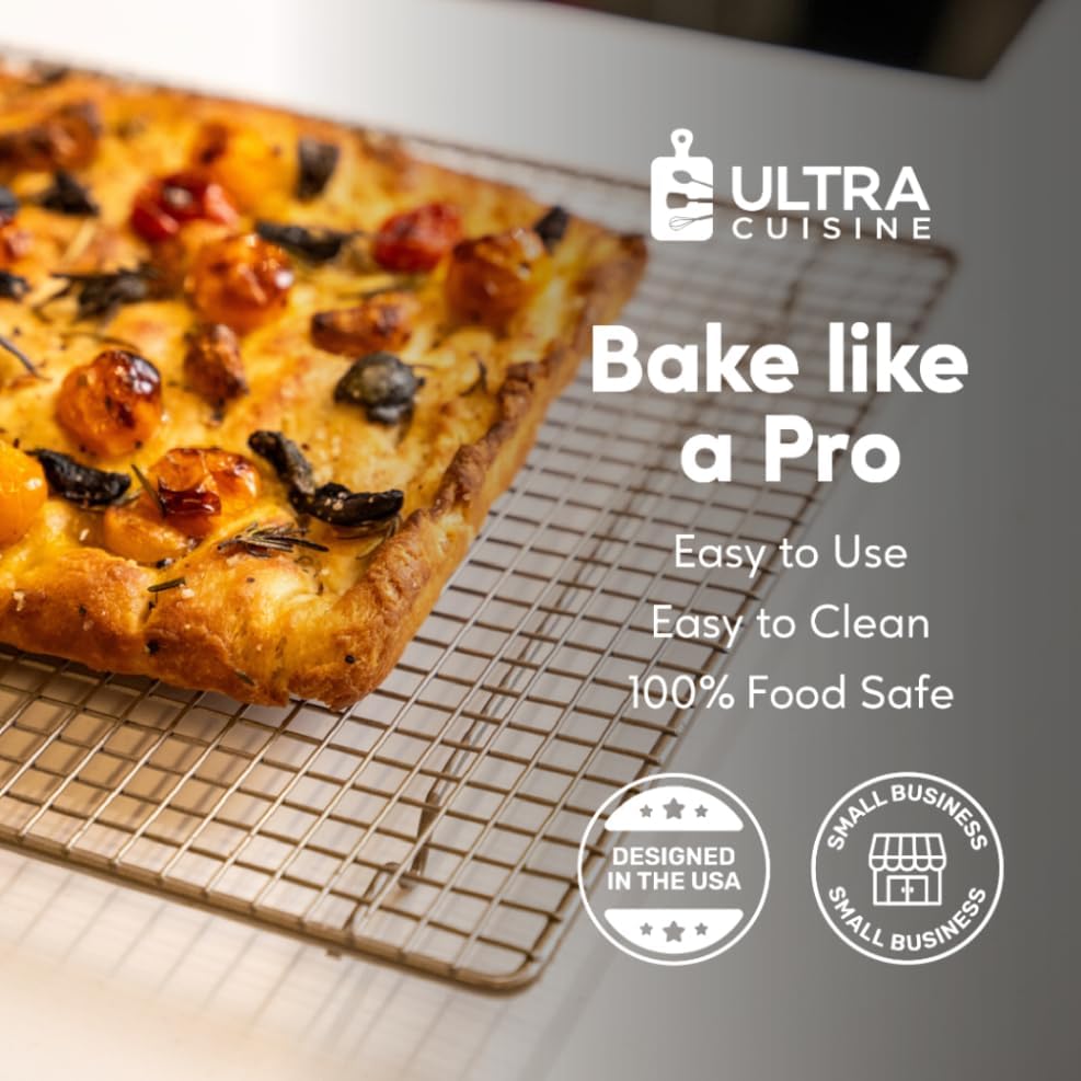 Ultra Cuisine Cooling and Baking Rack Set - Cooling Racks -11.5'' x16.5'' - Image 5