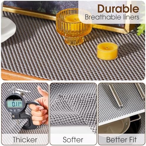 Shelf Liner for Kitchen Cabinets and Drawers, Grey, 18" x 240" - Image 6