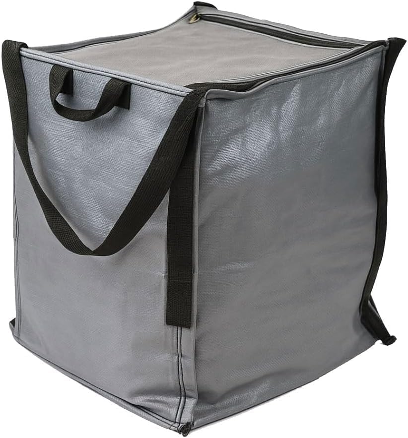 DURASACK 22-Gallon Zipper Top Heavy Duty Storage Tote Bags, Gray, Medium (Pack of 10) by DURASACK