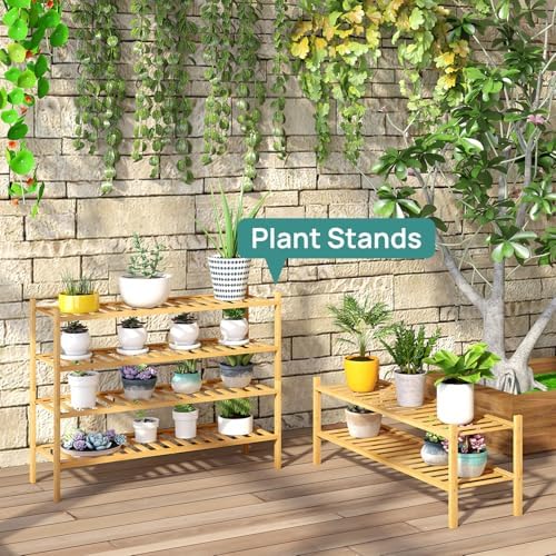 viewcare 2-Tier Long Shoe Rack for Entryway, Black Bamboo Wood Shoe Rack for Closet & Hallway, Long 33IN | Beautiful | Functional | Sturdy | Durable - Image 7