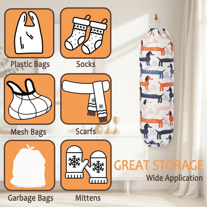 TOGETURE Plastic Bag Holder, Cute Grocery Bag Holder for Plastic Bags - Image 5