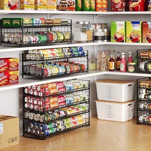 Sbanmao Extra-Long 2-Tier Stackable Can Organizer for Pantry - Image 7