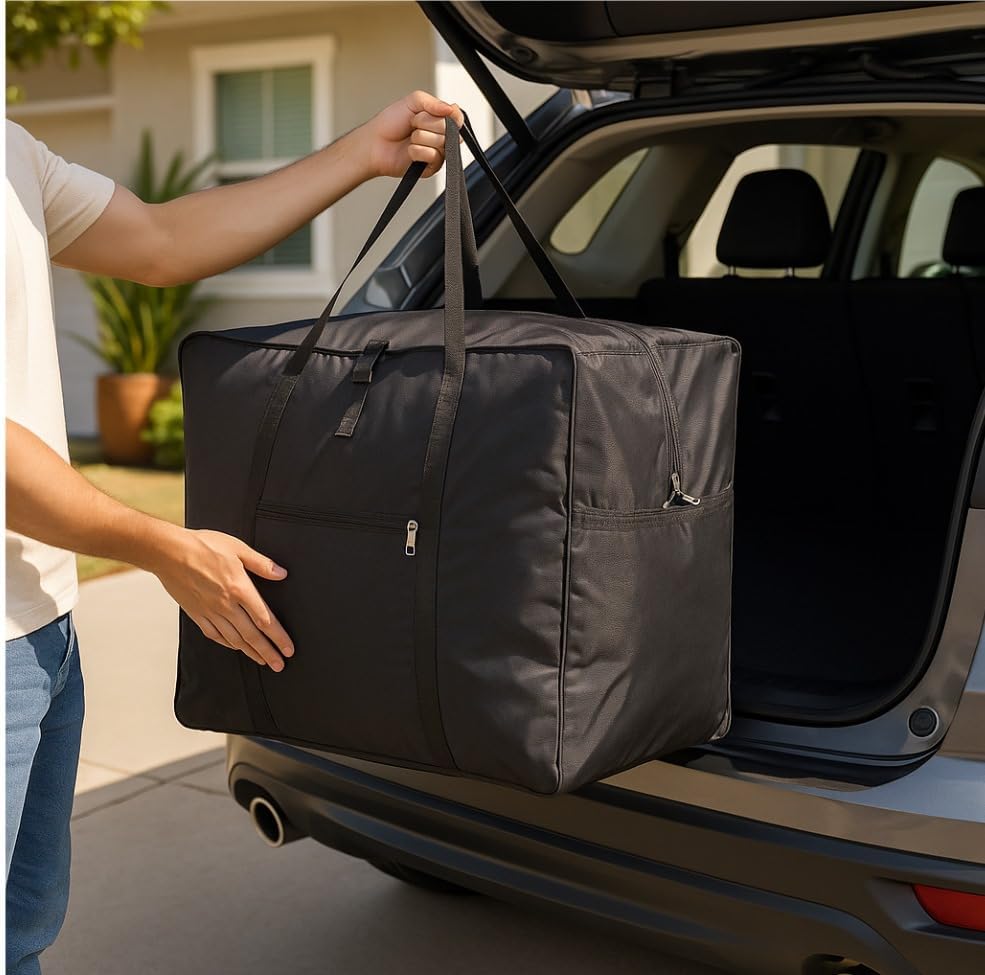 travel bag, Square Cargo Travel Duffle Bag Bolsa Maleta de Lona Cap Luggage Tote, 25x19x13, TSA Aprove, load up to 50 lb - Image 6
