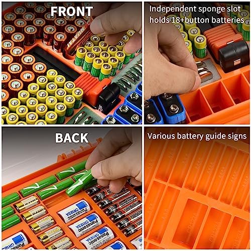 Battery Organizer Storage Case with Tester for 269 Batteries, Double Sides - Image 5