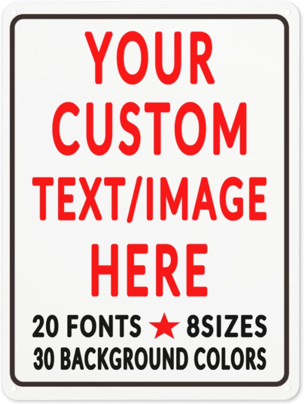 Custom Sign Personalized Custom Metal Sign, Customize For Office, Business, Workplace, Office, Home, Delivery Signs 8x12