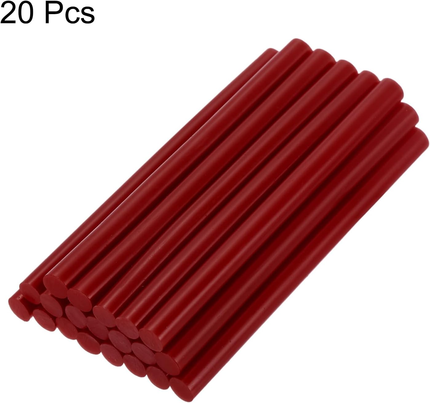 uxcell 20pcs Hot Glue Sticks for Glue Gun 7mm/0.27-inch x 8-inch Mini Hot Melt Adhesive Glue Stick Wine Red