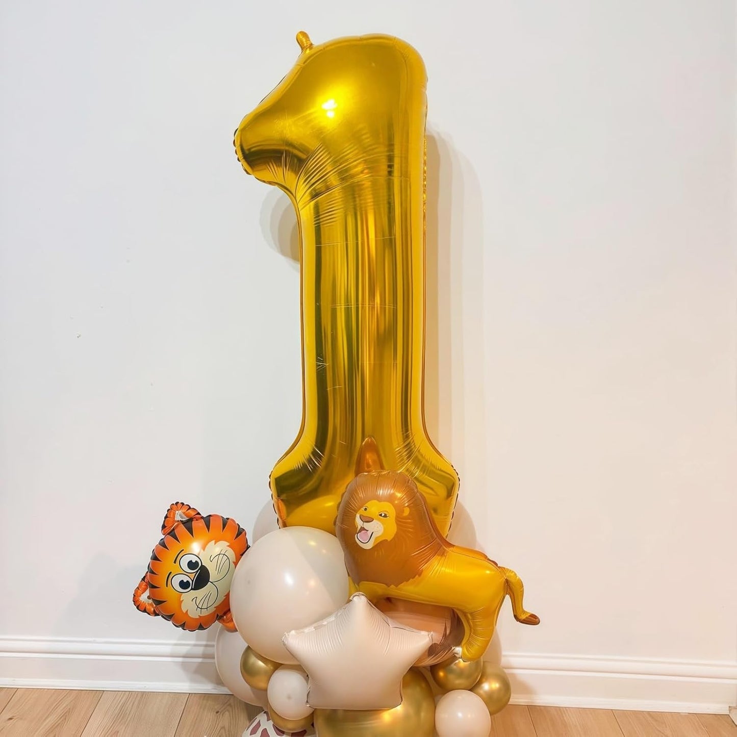 Gold 4 Balloon Number,40 Inch Number 4 Balloon Large Gold 4 Foil Mylar Helium Balloon for Birthday Party Decorations