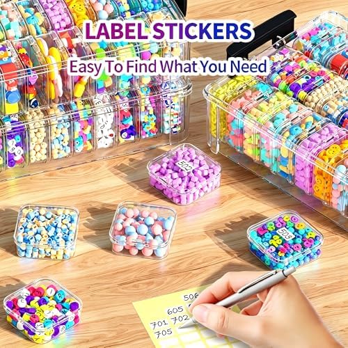 3-Tier Stackable Bead Organizer Box, 90 Small Containers and Lids - Image 4