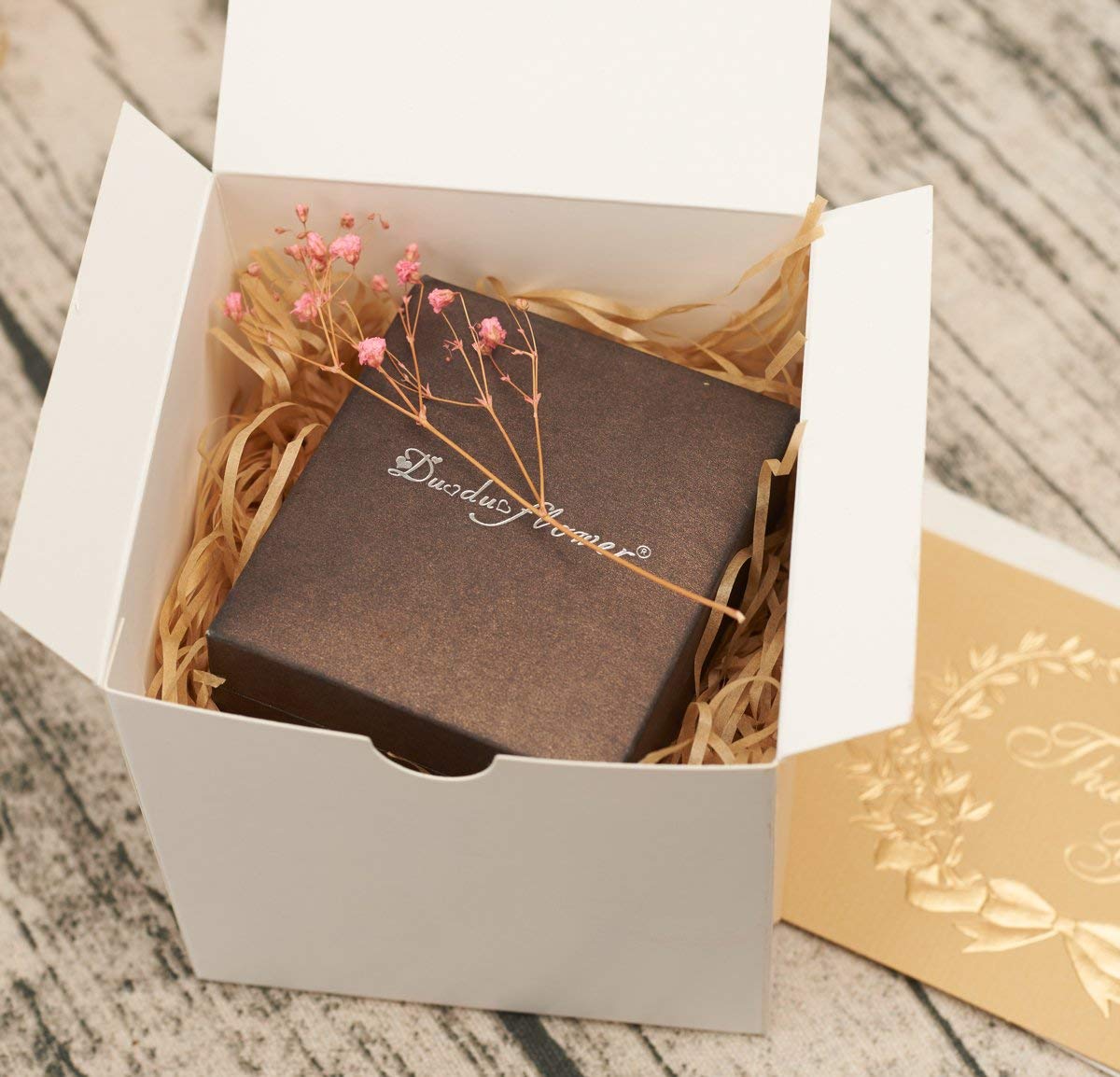 MESHA 4x4x4'' White Gift Boxes 50 PC Bulk Small Gift Box with Lids, Kraft Paper Boxes for Presents, White Bridesmaid Proposal Box for Packaging
