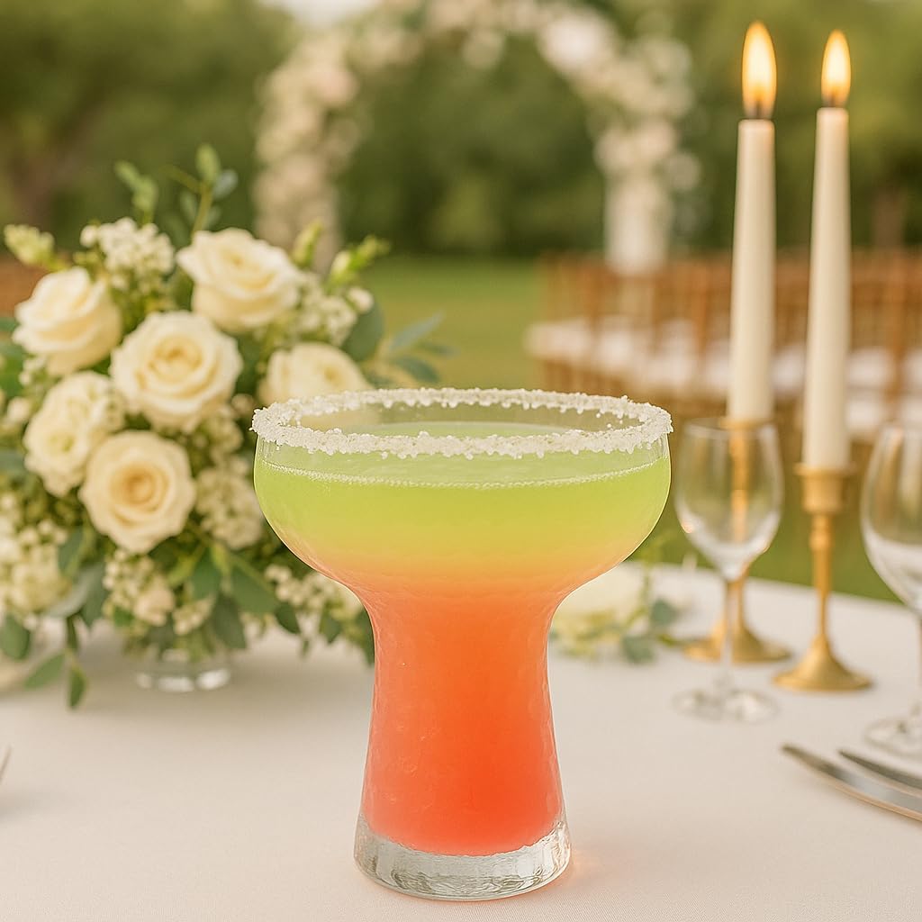 Lunara Clear Plastic Margarita Glasses, 11 oz, Set of 40, Disposable Party Cups for Cocktails (Clear Hammered)